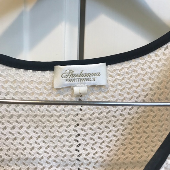 Shoshanna Cream Crotchet Trapeze Knit Cover-up - Picture 5 of 6